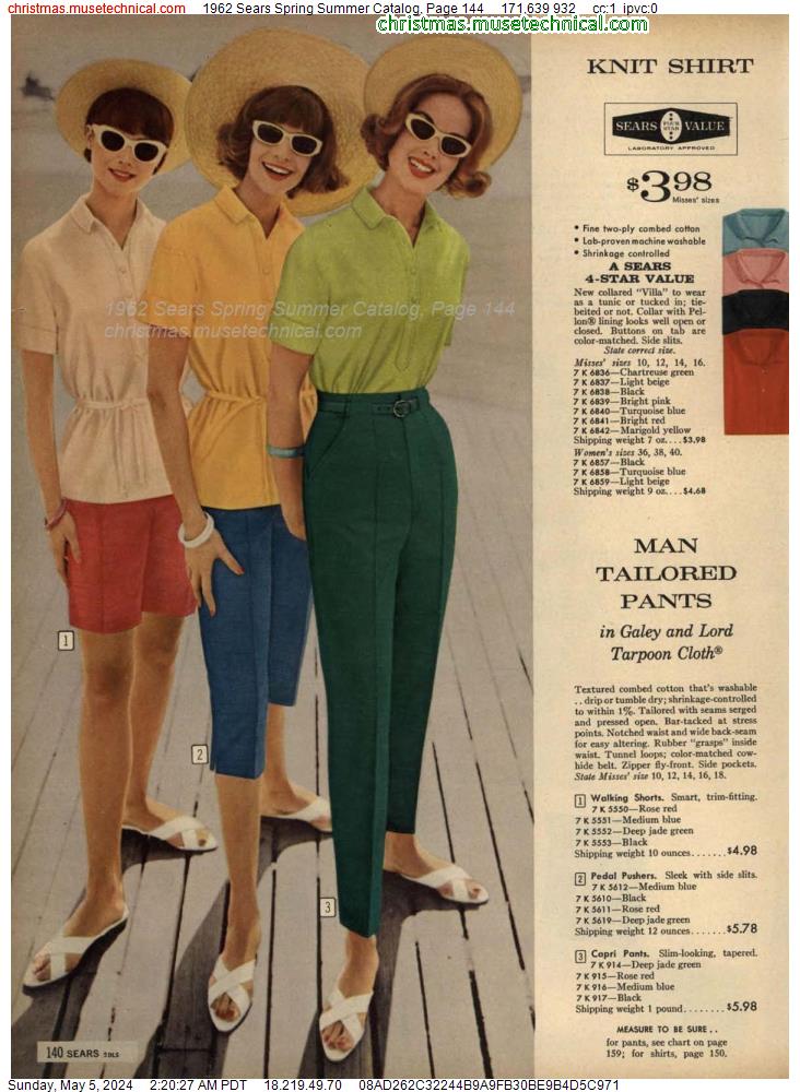 1962 Sears Spring Summer Catalog, Page 144