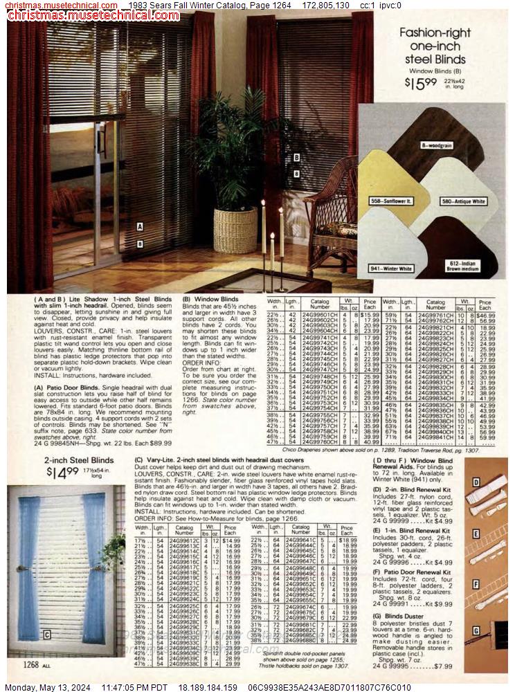 1983 Sears Fall Winter Catalog, Page 1264