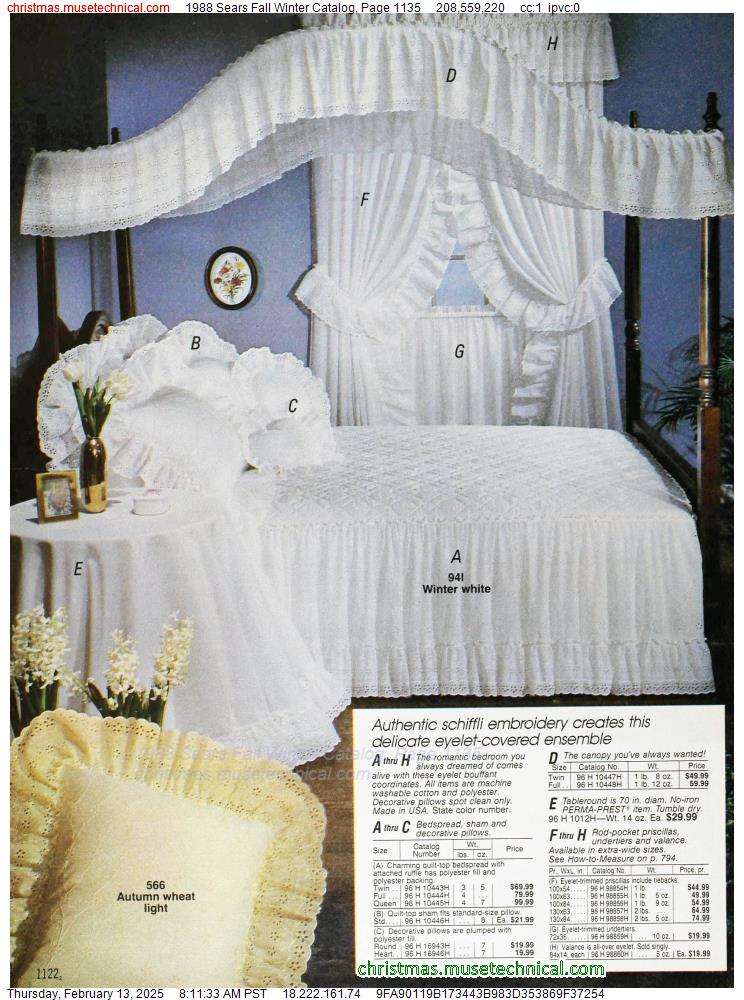 1988 Sears Fall Winter Catalog, Page 1135