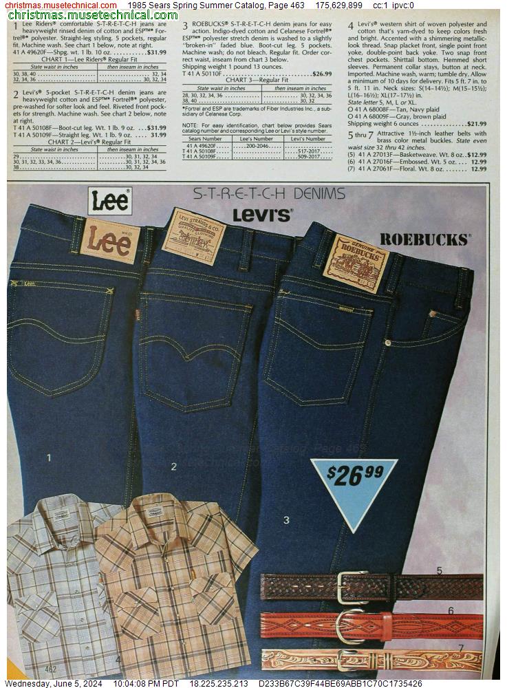 1985 Sears Spring Summer Catalog, Page 463