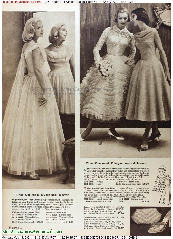1957 Sears Fall Winter Catalog, Page 44
