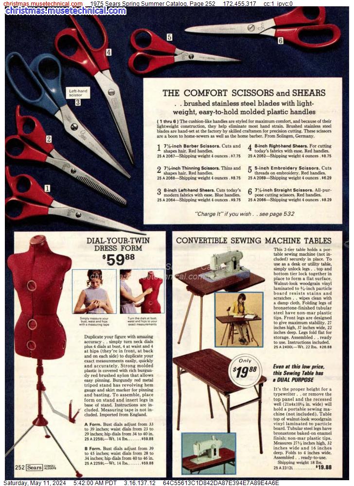 1975 Sears Spring Summer Catalog, Page 252