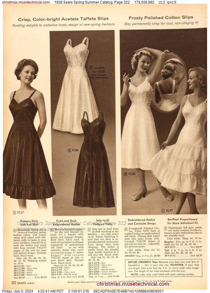1958 Sears Spring Summer Catalog, Page 322