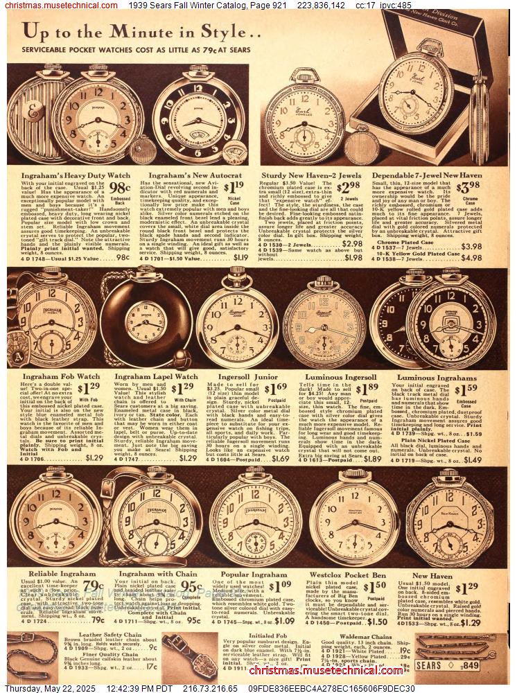 1939 Sears Fall Winter Catalog, Page 921