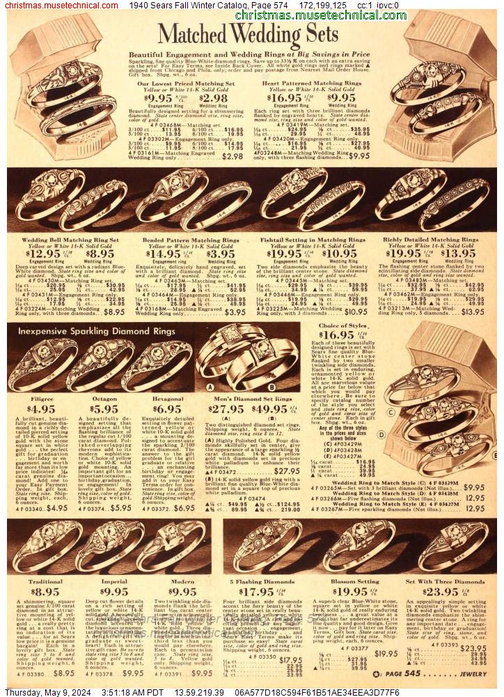 1940 Sears Fall Winter Catalog, Page 574