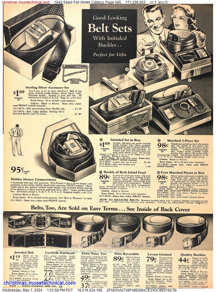 1940 Sears Fall Winter Catalog, Page 485