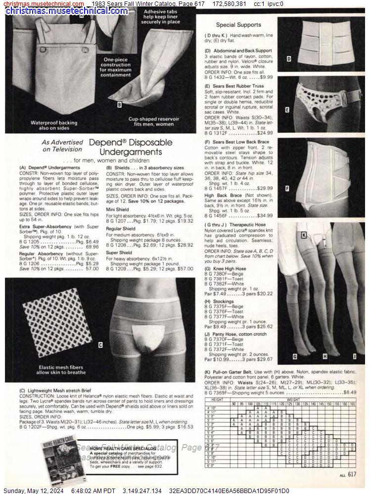 1983 Sears Fall Winter Catalog, Page 617