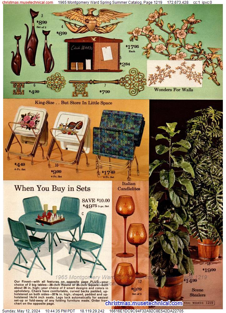 1965 Montgomery Ward Spring Summer Catalog, Page 1219