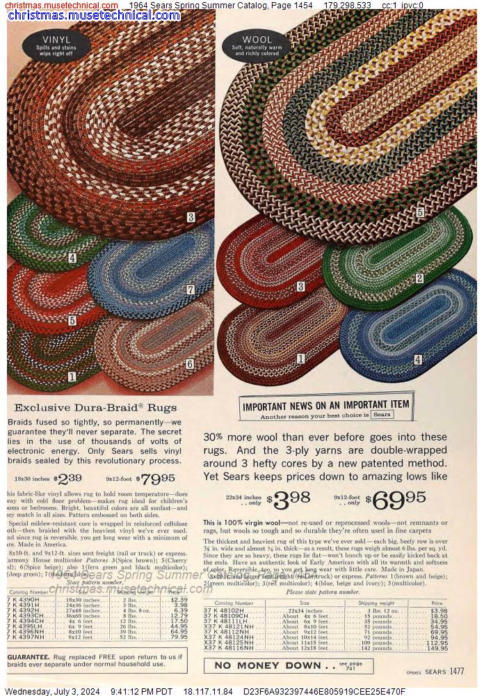 1964 Sears Spring Summer Catalog, Page 1454