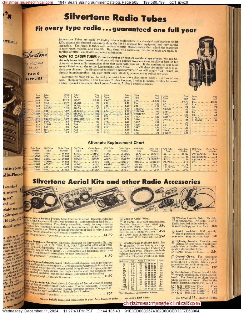 1947 Sears Spring Summer Catalog, Page 505