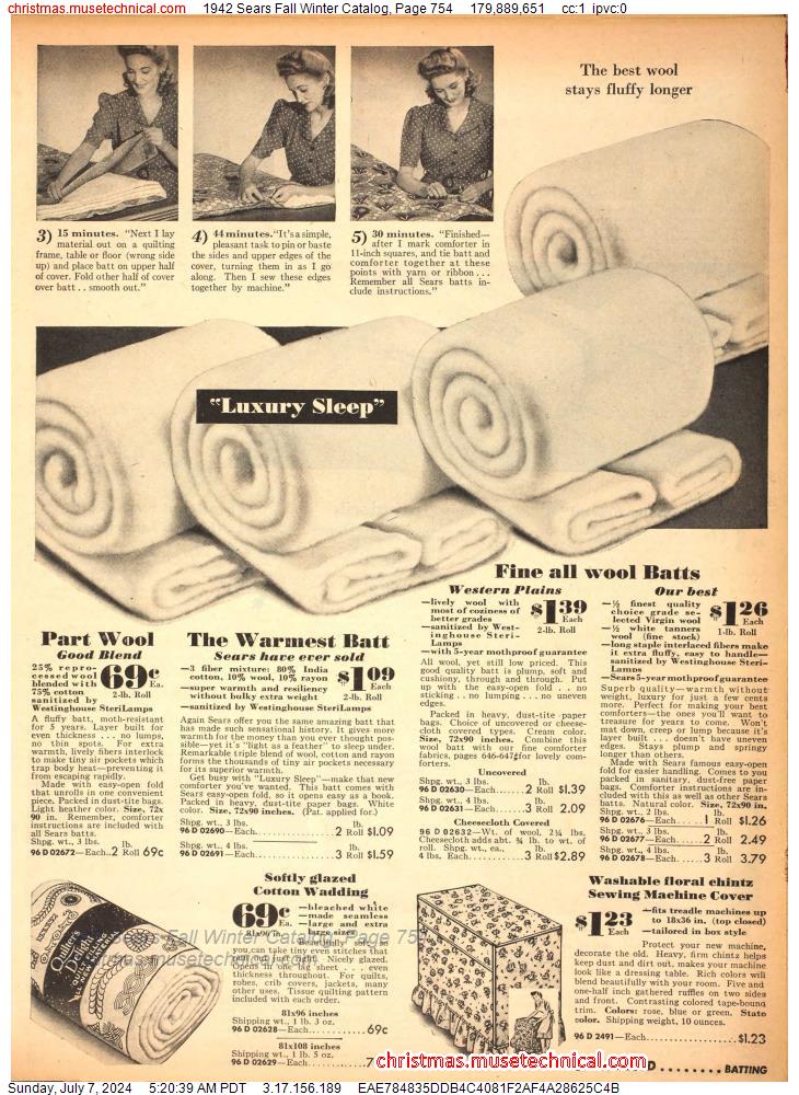 1942 Sears Fall Winter Catalog, Page 754