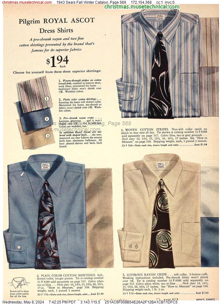 1943 Sears Fall Winter Catalog, Page 569