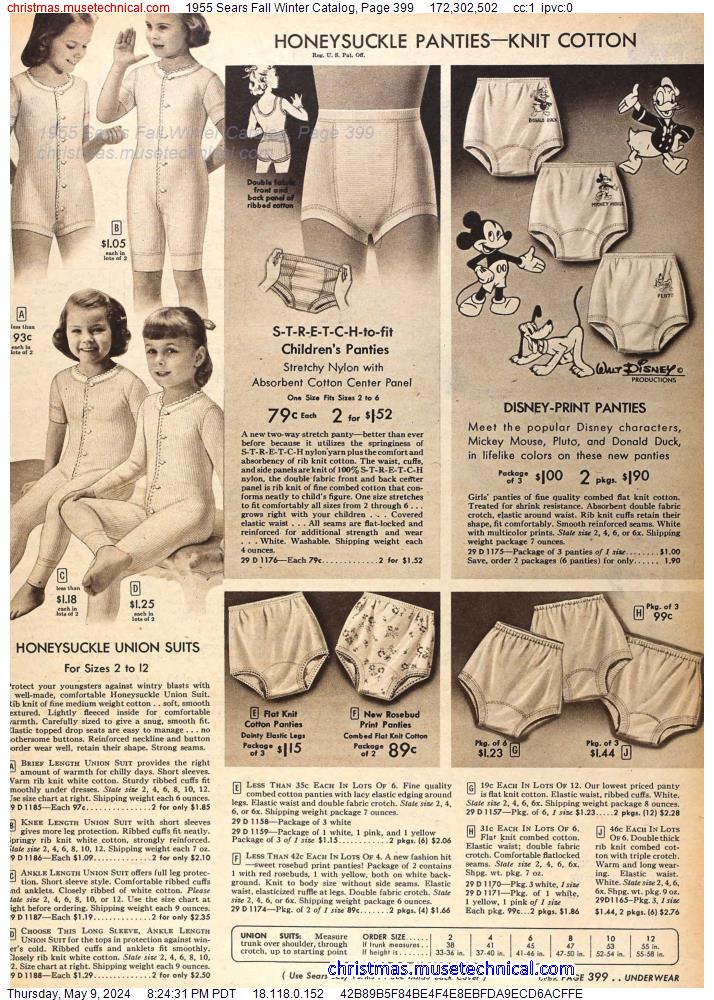 1955 Sears Fall Winter Catalog, Page 399