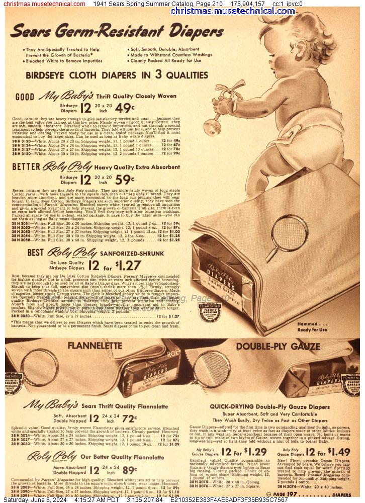 1941 Sears Spring Summer Catalog, Page 210