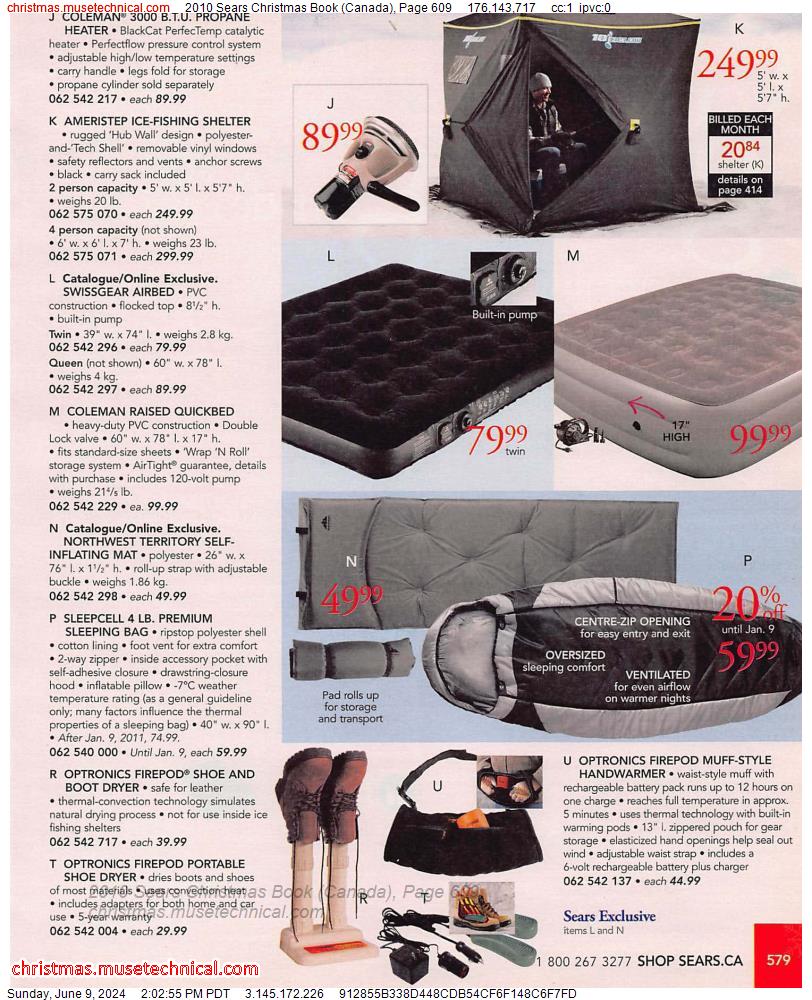 2010 Sears Christmas Book (Canada), Page 609
