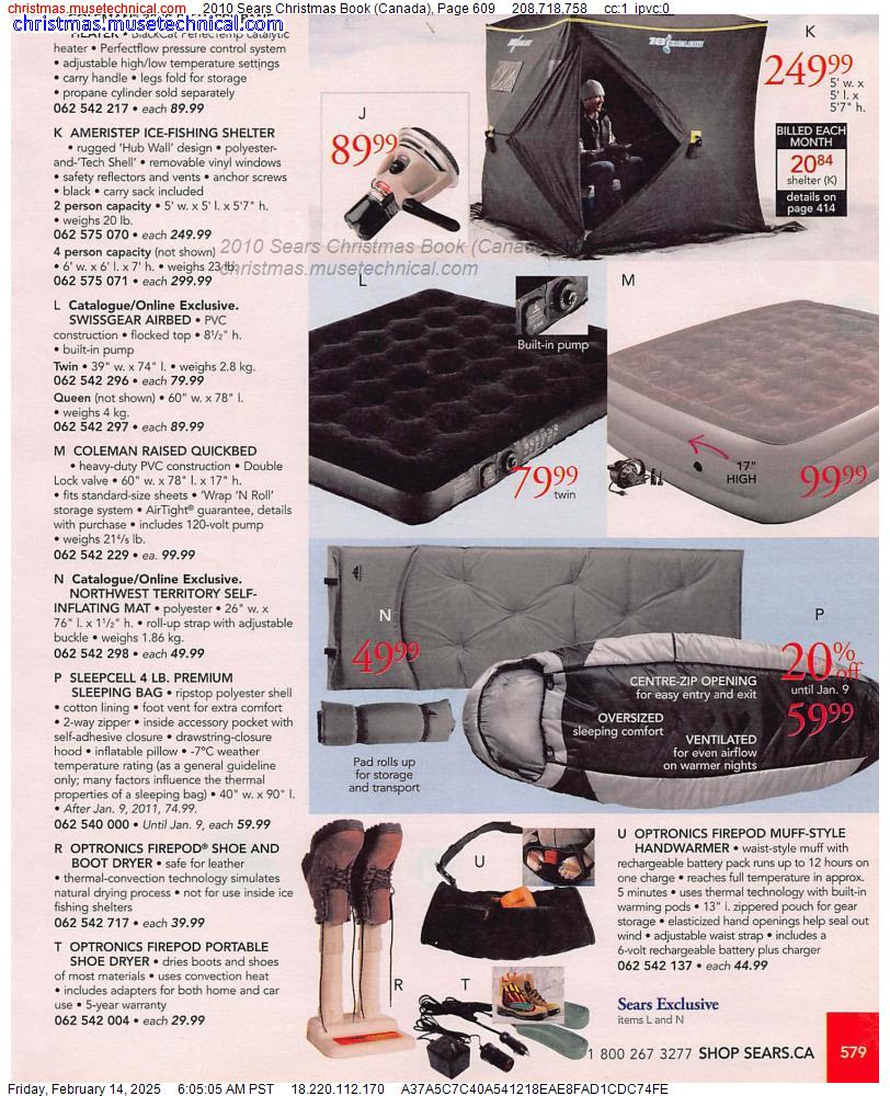 2010 Sears Christmas Book (Canada), Page 609