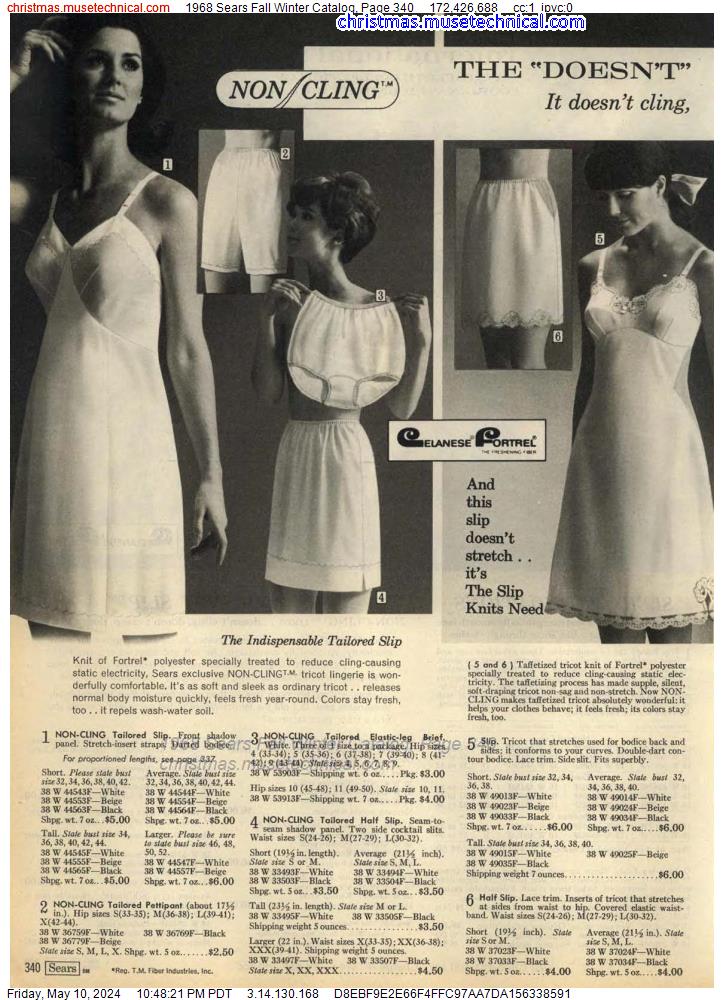1968 Sears Fall Winter Catalog, Page 340