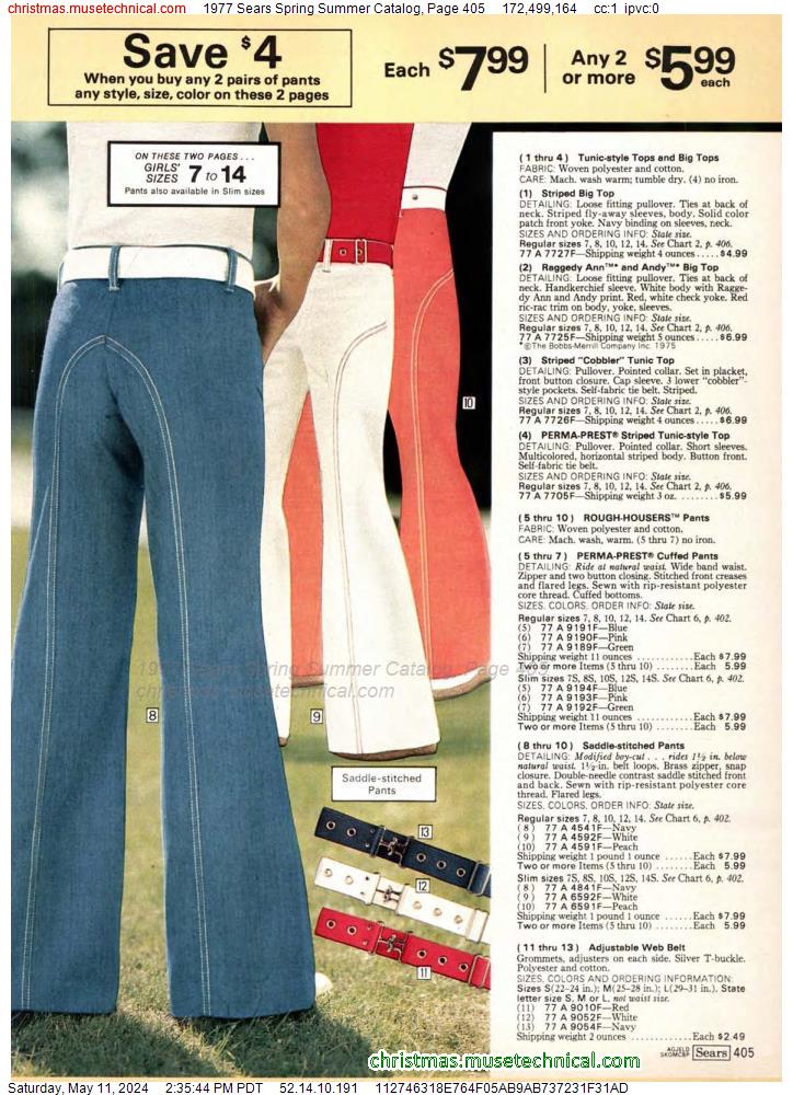 1977 Sears Spring Summer Catalog, Page 405