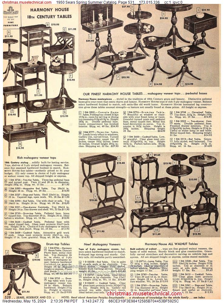 1950 Sears Spring Summer Catalog, Page 531