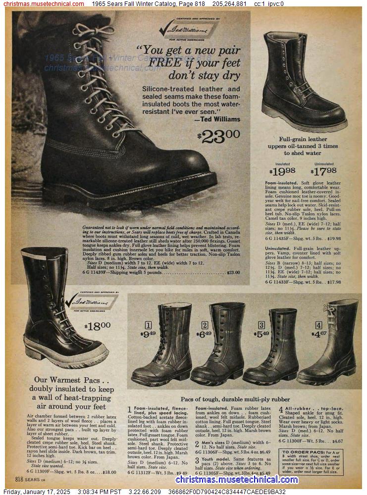 1965 Sears Fall Winter Catalog, Page 818