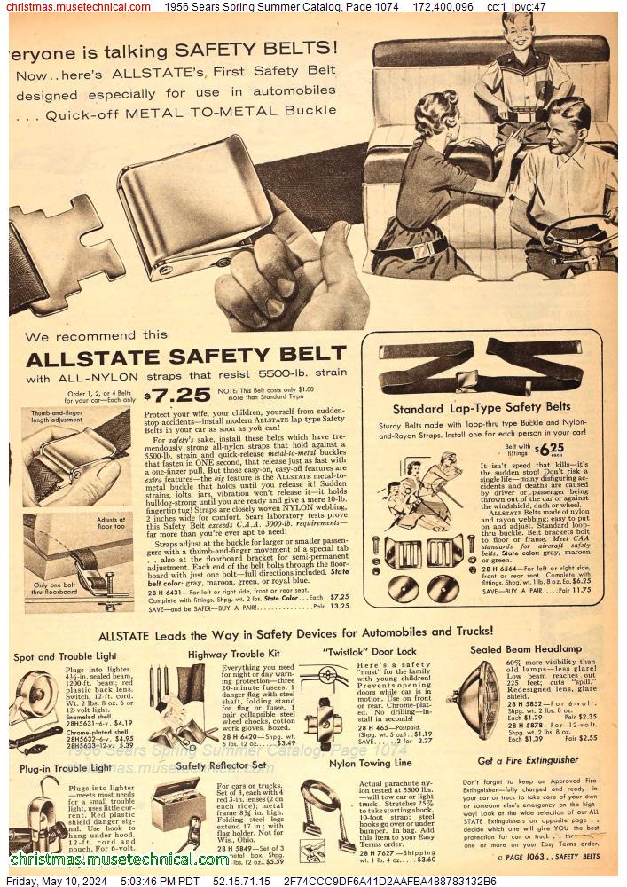 1956 Sears Spring Summer Catalog, Page 1074