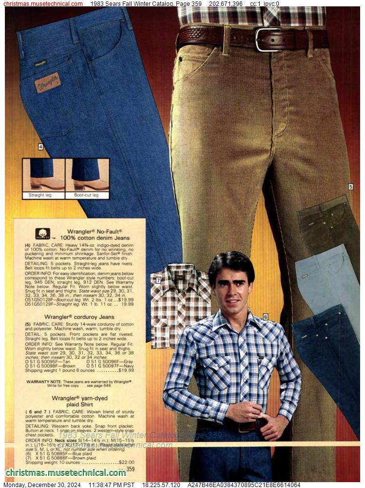 1983 Sears Fall Winter Catalog, Page 359