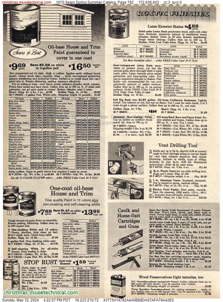 1970 Sears Spring Summer Catalog, Page 782