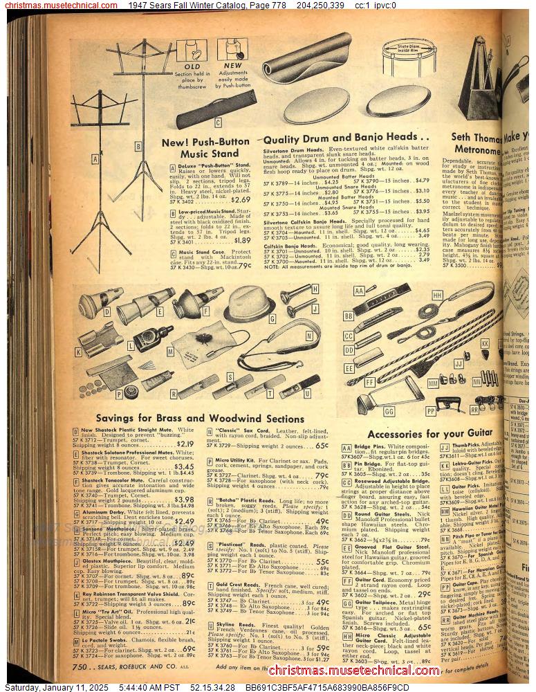 1947 Sears Fall Winter Catalog, Page 778