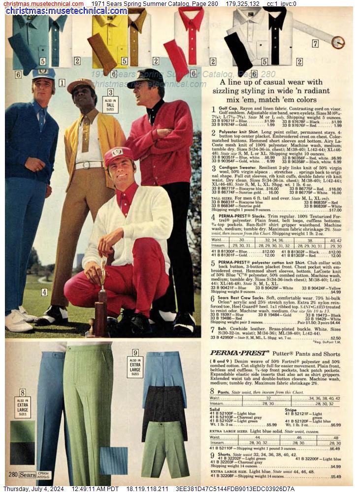 1971 Sears Spring Summer Catalog, Page 280