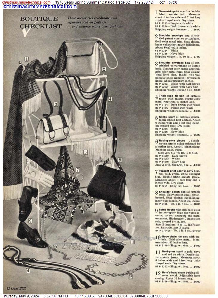 1970 Sears Spring Summer Catalog, Page 62