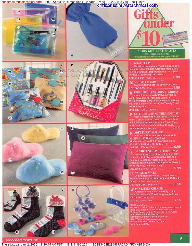 2002 Sears Christmas Book (Canada), Page 9