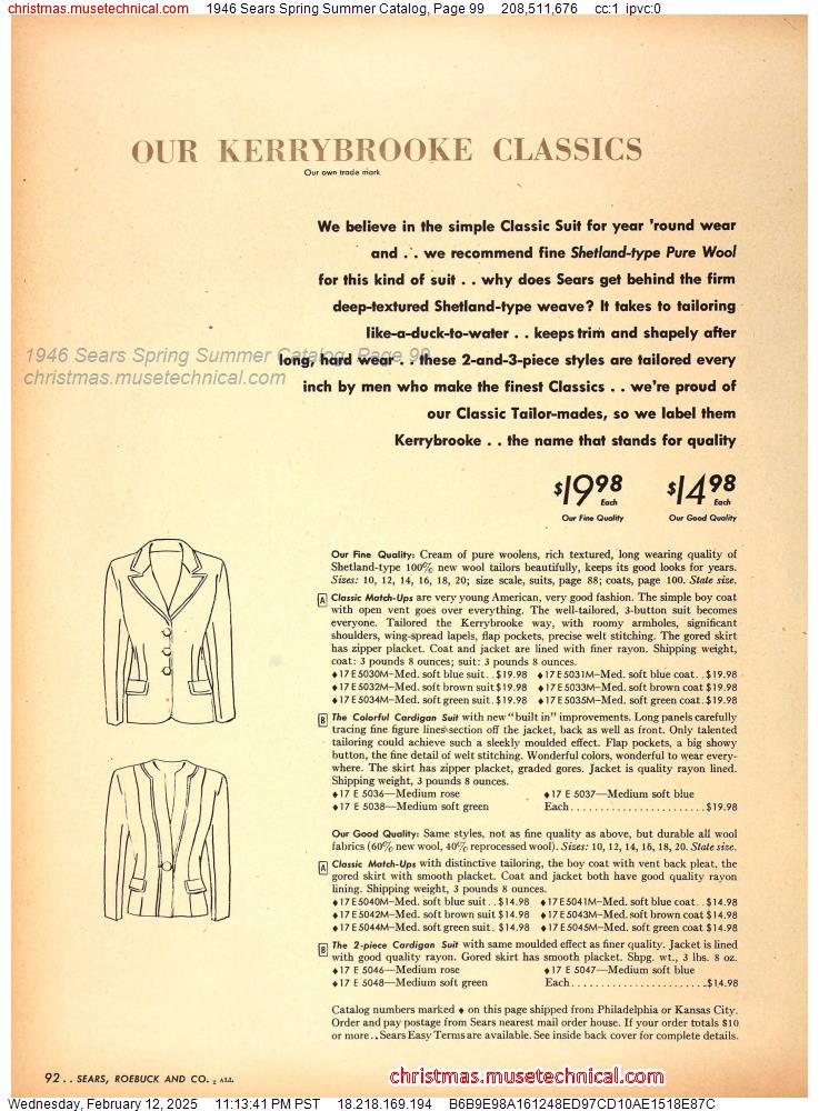 1946 Sears Spring Summer Catalog, Page 99