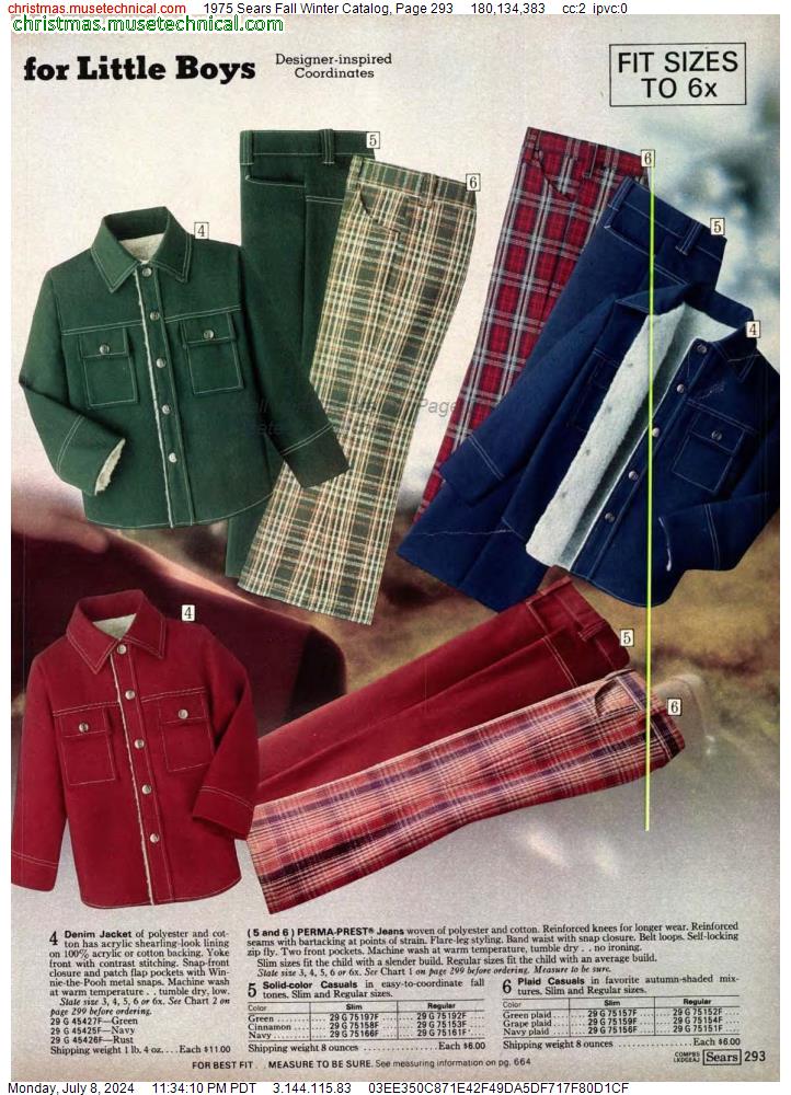 1975 Sears Fall Winter Catalog, Page 293
