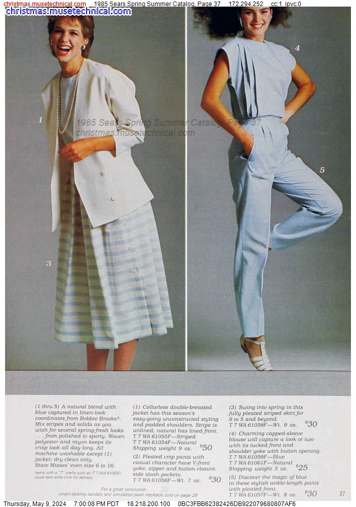 1985 Sears Spring Summer Catalog, Page 37
