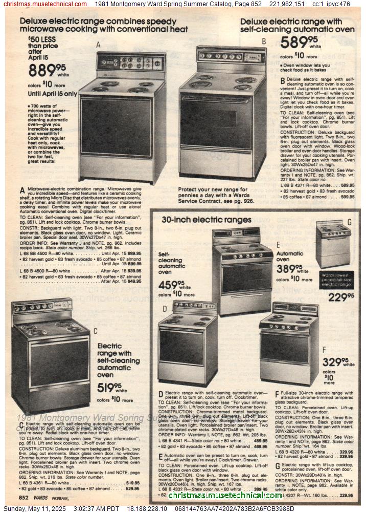 1981 Montgomery Ward Spring Summer Catalog, Page 852