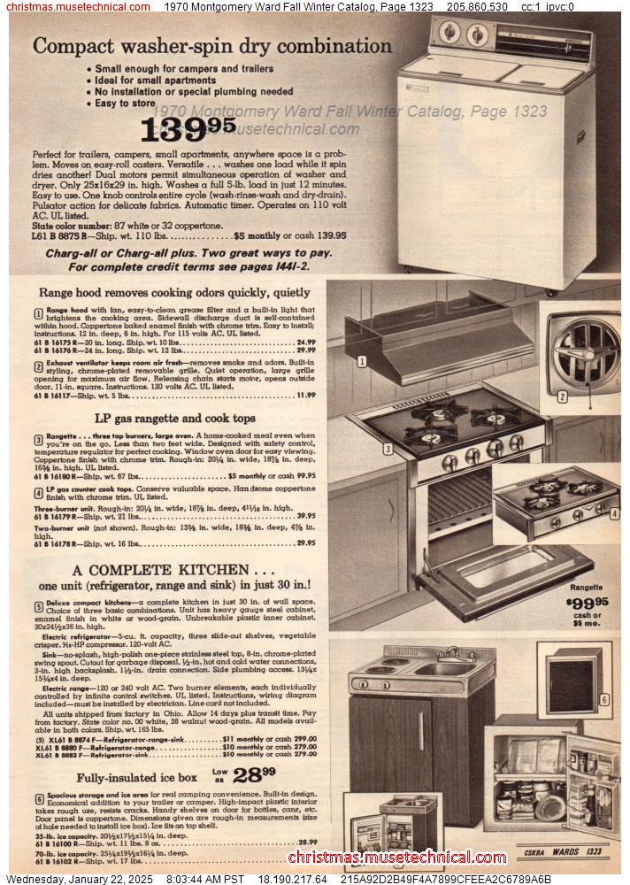 1970 Montgomery Ward Fall Winter Catalog, Page 1323