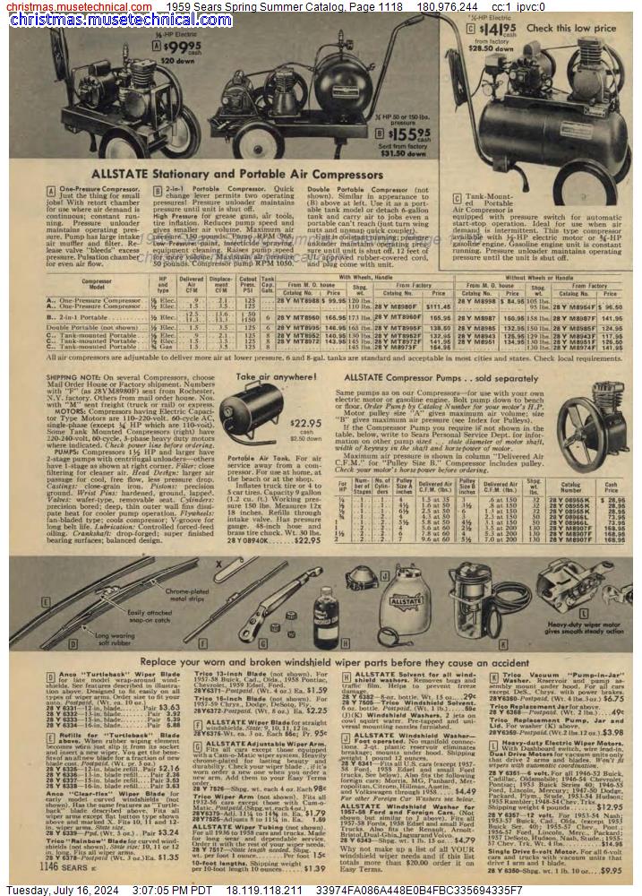 1959 Sears Spring Summer Catalog, Page 1118