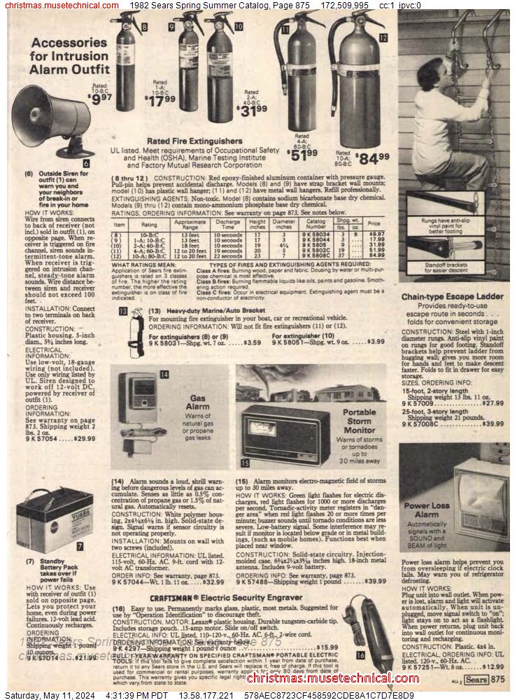 1982 Sears Spring Summer Catalog, Page 875