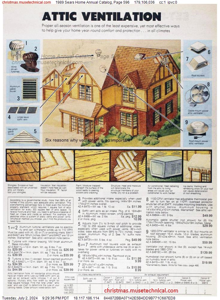 1989 Sears Home Annual Catalog, Page 596