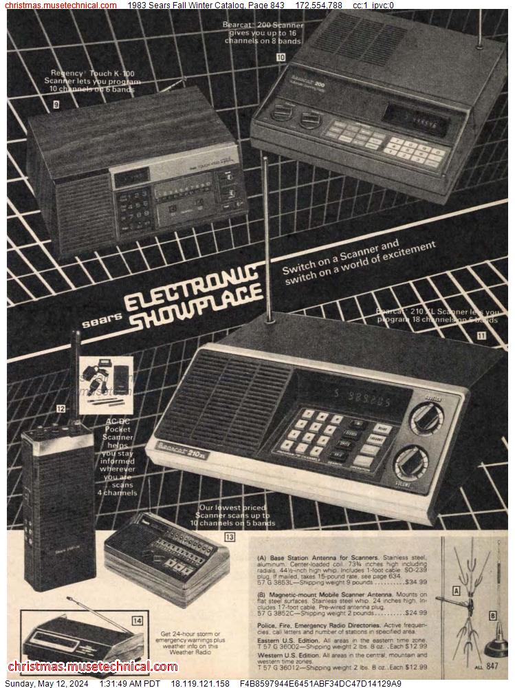 1983 Sears Fall Winter Catalog, Page 843