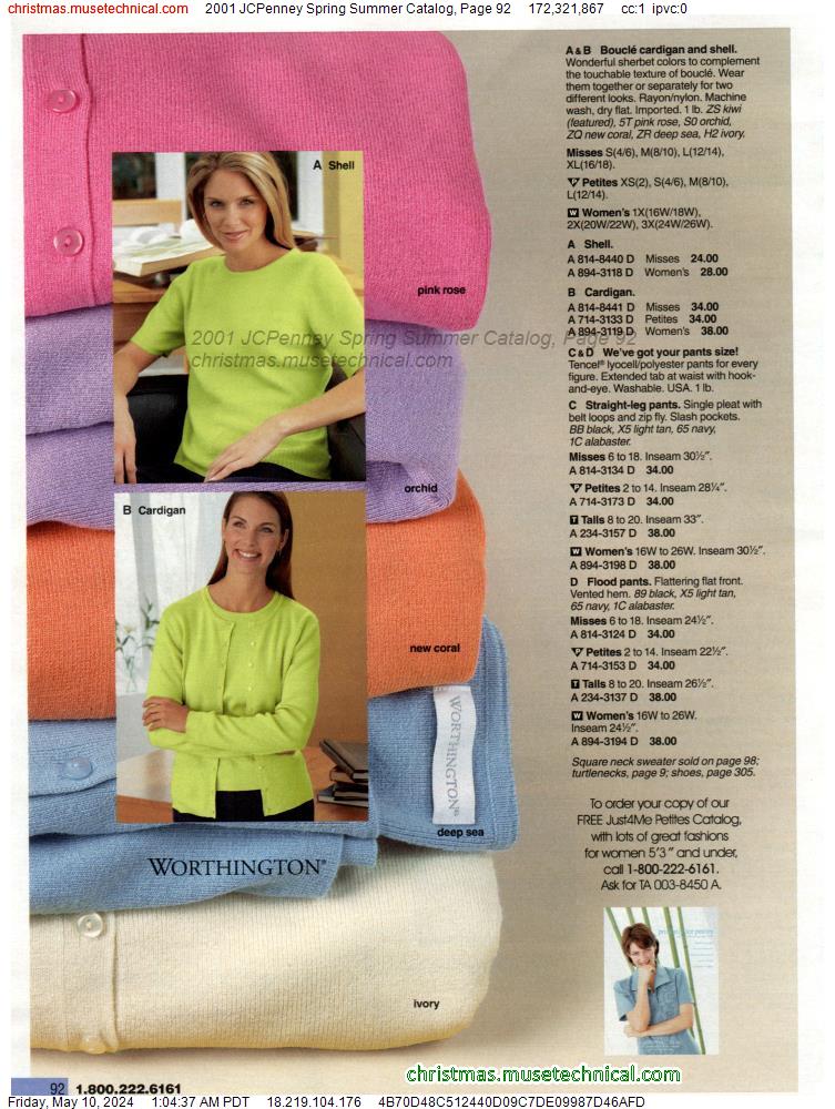 2001 JCPenney Spring Summer Catalog, Page 92
