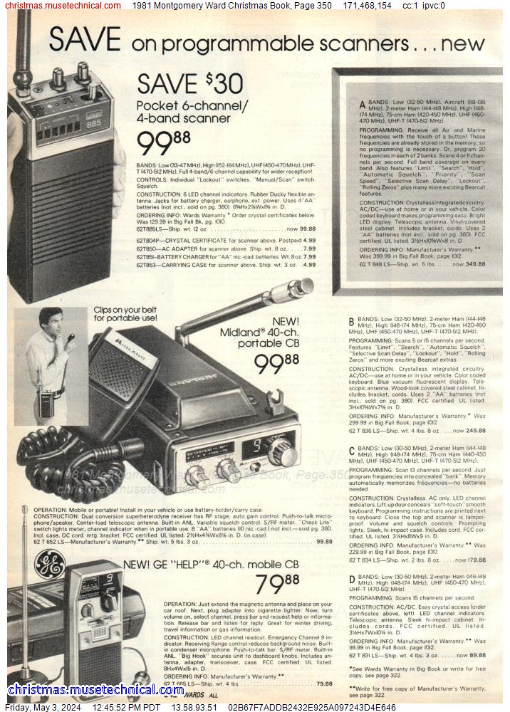 1981 Montgomery Ward Christmas Book, Page 350