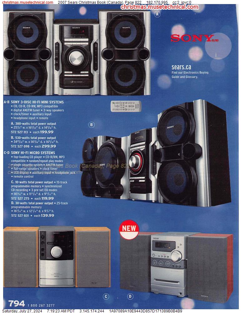 2007 Sears Christmas Book (Canada), Page 822