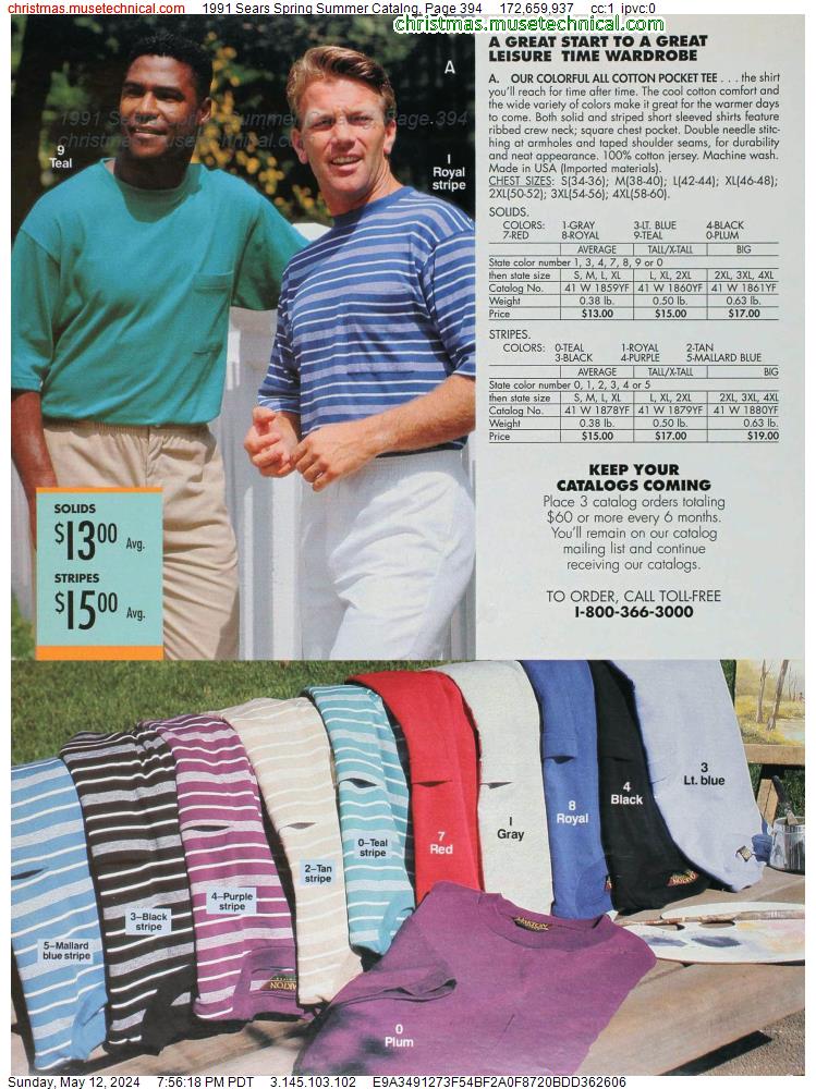 1991 Sears Spring Summer Catalog, Page 394