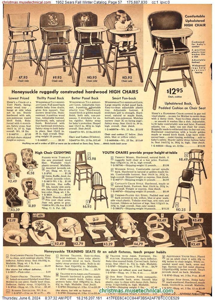 1952 Sears Fall Winter Catalog, Page 57