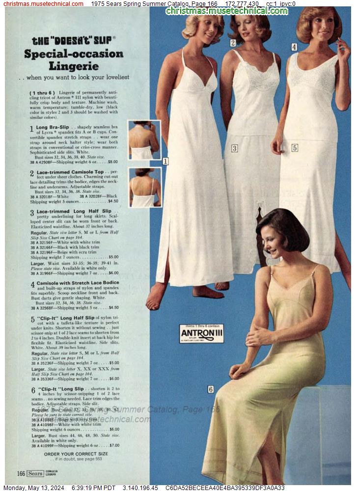 1975 Sears Spring Summer Catalog, Page 166