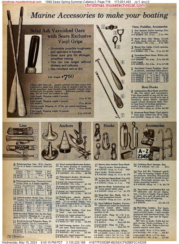 1968 Sears Spring Summer Catalog 2, Page 716