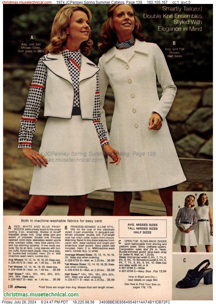 1974 JCPenney Spring Summer Catalog, Page 138