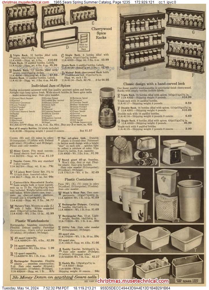 1965 Sears Spring Summer Catalog, Page 1235