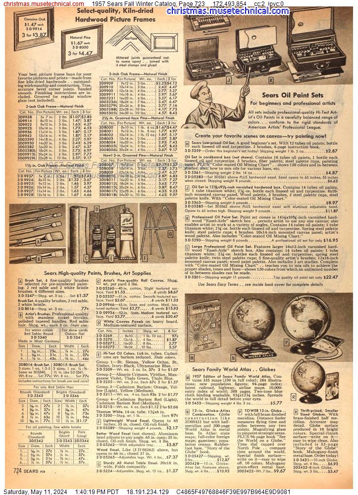 1957 Sears Fall Winter Catalog, Page 723